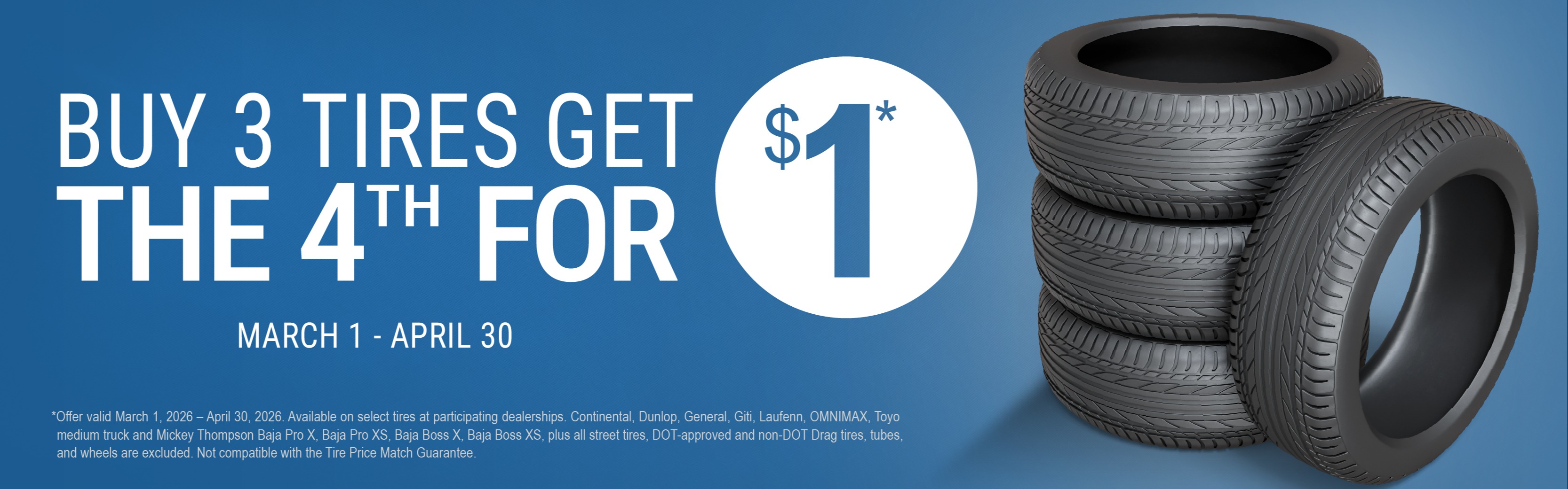 Palmen Racine Mopar Buy 3 Get 1 for $1 Spring Tire Sales Event